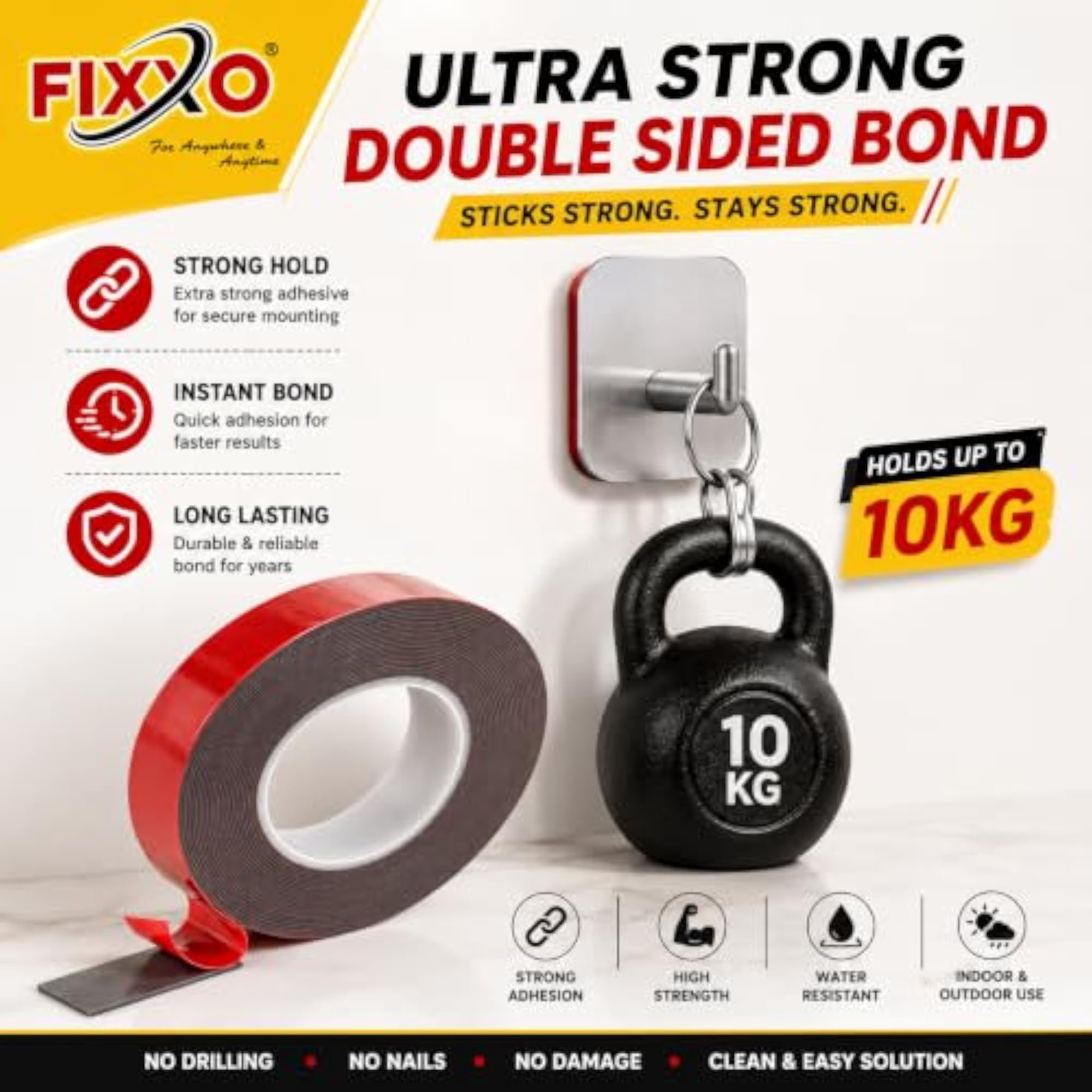 Ultra Strong Double Sided Foam Mounting Tape